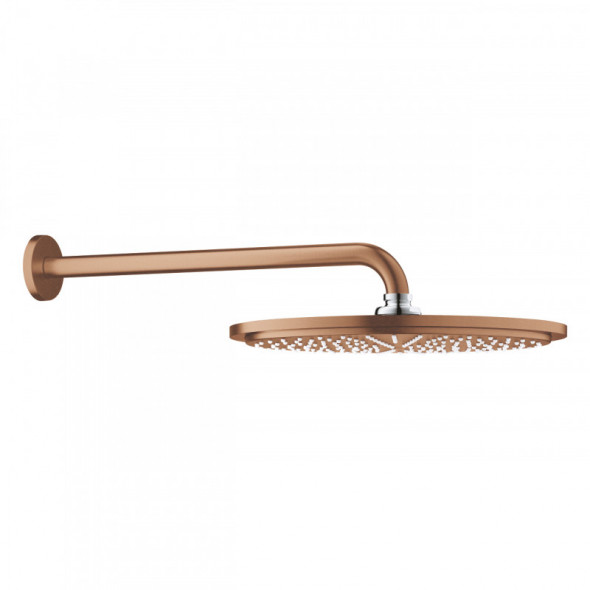 Grohe Rainshower Cosmopolitan 310 deszczownica głowica prysznicowa okrągła 310mm z ramieniem ściennym złoto szczotkowane Brushed Warm Sunset 26066DL0 - OD RĘKI !!!