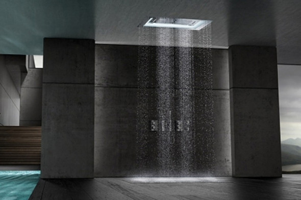 Grohe Rainshower F-series AquaSymphony deszczownica sufitowa z 6 rodzajami strumieni i oświetleniem 26373001