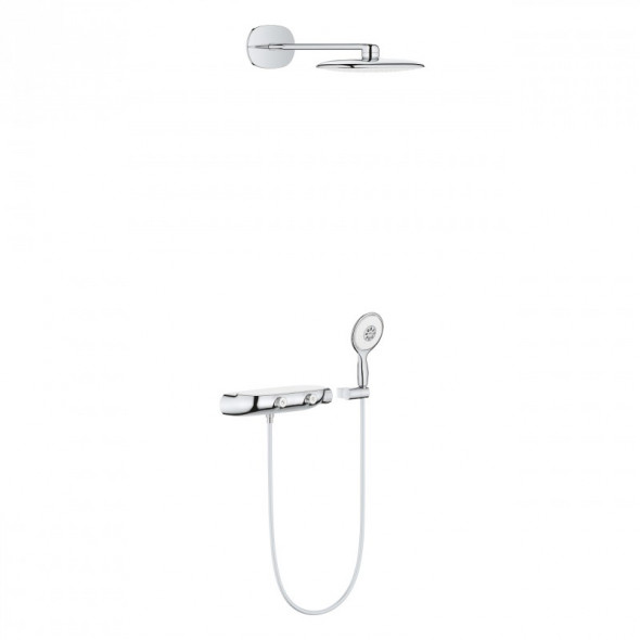 Grohe Rainshower System SmartControl 360 Mono podtynkowy zestaw prysznicowy termostatyczny z deszczownicą moon white 26446LS0