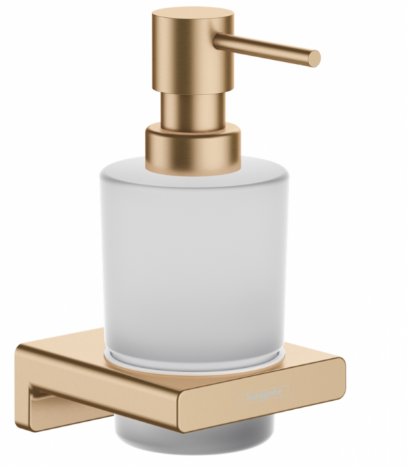 Hansgrohe AddStoris dozownik do mydła w płynie wiszący szkło matowe/brąz szcztkowany 41745140