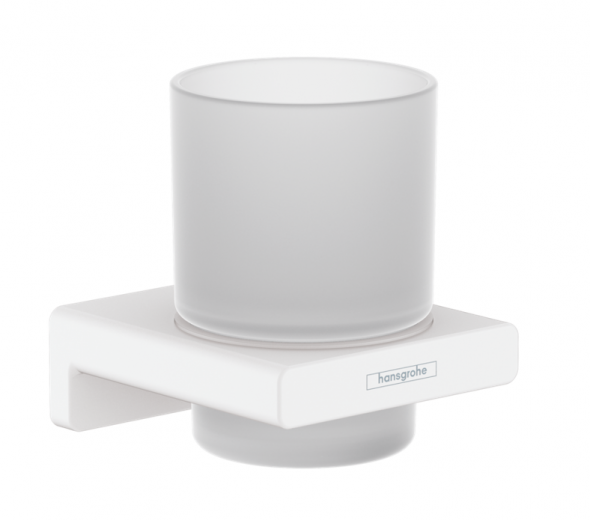 Hansgrohe AddStoris kubek wiszący szkło matowe/biały matowy 41749700