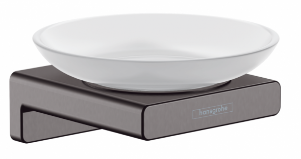 Hansgrohe AddStoris mydelniczka wisząca szkło matowe/czarny chrom szczotkowany 41746340