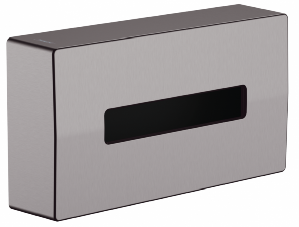 Hansgrohe AddStoris pojemnik na chusteczki czarny chrom szczotkowany 41774340