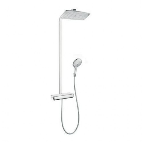 Hansgrohe Raindance Select 360 komplet prysznicowy z termostatem i deszczownicą biały/chrom 27112400