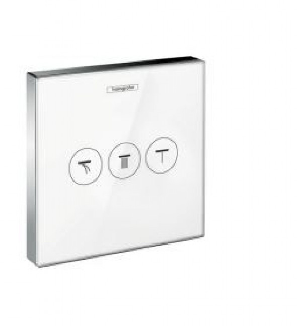 Hansgrohe ShowerSelect Glass zawór odcinający dla 3 odbiorników podtynkowy biały/chrom 15736400