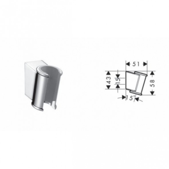 Hansgrohe uchwyt prysznicowy Porter'Classic chrom 28324000