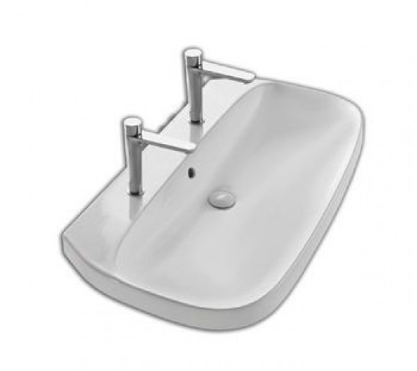 Hatria Abito umywalka z 2 otworami 100cm 100x54 YXXJ