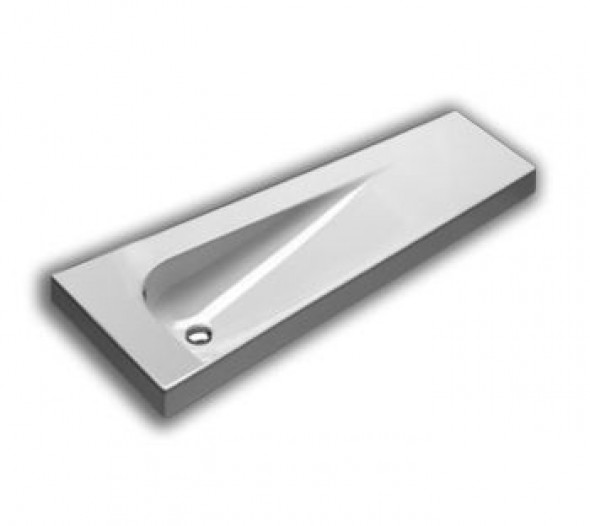 Hatria Grandangolo G-130T umywalka trapezowa ceramiczna prawa 130 cm Y0XT