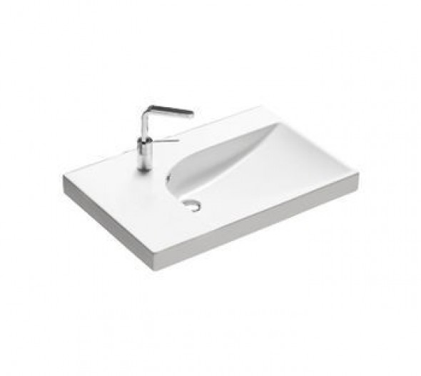 Hatria Grandangolo G-75 umywalka ceramiczna prawa z 1 otworem 75 cm YXF8