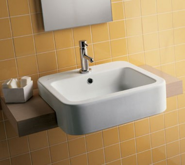 Hatria Happy Hour 09:30 umywalka półblatowa 48x48  Y0M8