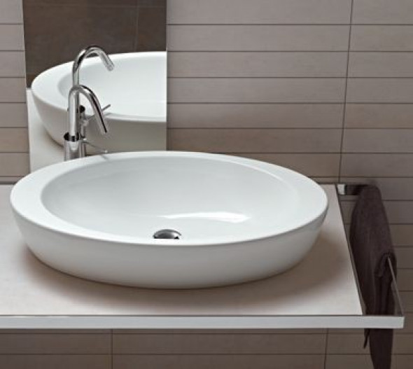 Hatria Nido umywalka stawiana na blat 75x37 Y0R2