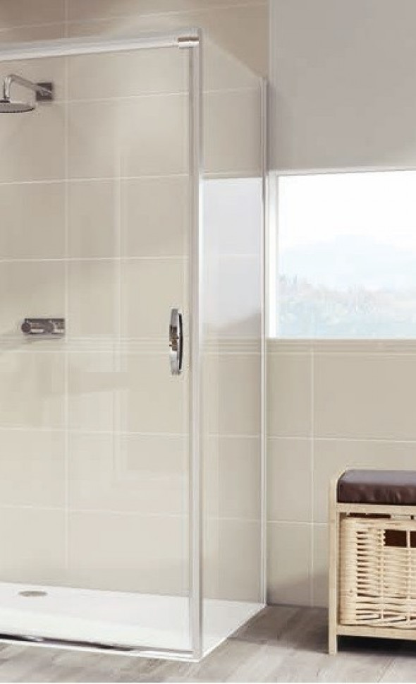 Huppe Aura elegance ścianka boczna 80 wys. 1900mm srebrny matowy przeźroczyste 401602.087.321