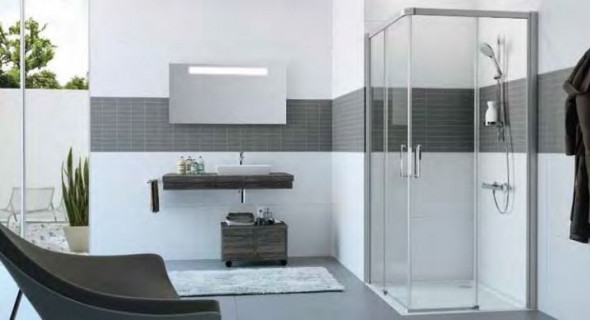 Huppe Classics 2 EasyEntry kabina kwadratowa 110x110 wys. 200 cm drzwi suwane 2-cz. srebrny połysk przeźroczyste C25004.069.321