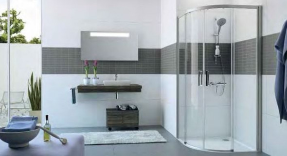 Huppe Classics 2 EasyEntry kabina półokrągła 110x110 r.500 wys. 200 cm drzwi suwane srebrny połysk przeźroczyste C25504.069.321