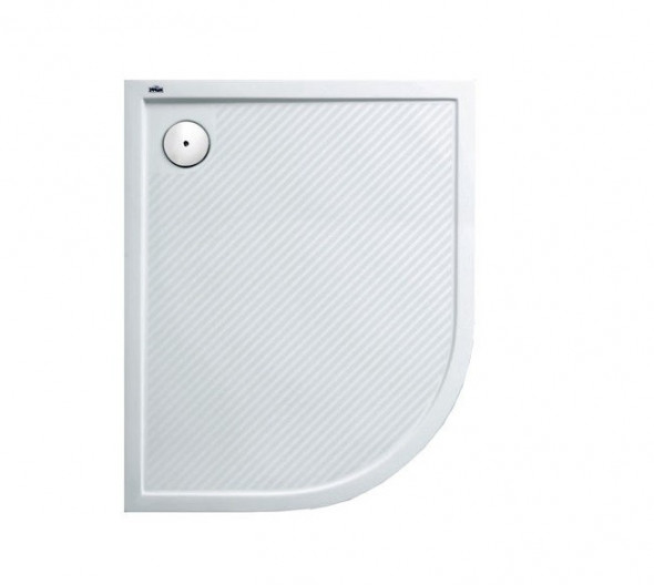 Huppe Purano brodzik półokrągły asymetryczny 80x90 konglomerat biały 202155.055