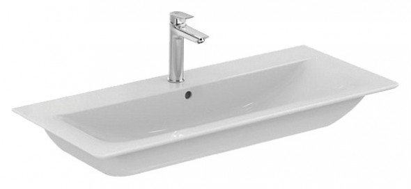 Ideal Connect Air umywalka wisząca z powierzchniami bocznymi 104 cm z otworami na baterię i przelewem E027401