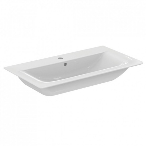 Ideal Connect Air umywalka wisząca z powierzchniami bocznymi 84 cm z otworami na baterię i przelewem E027901