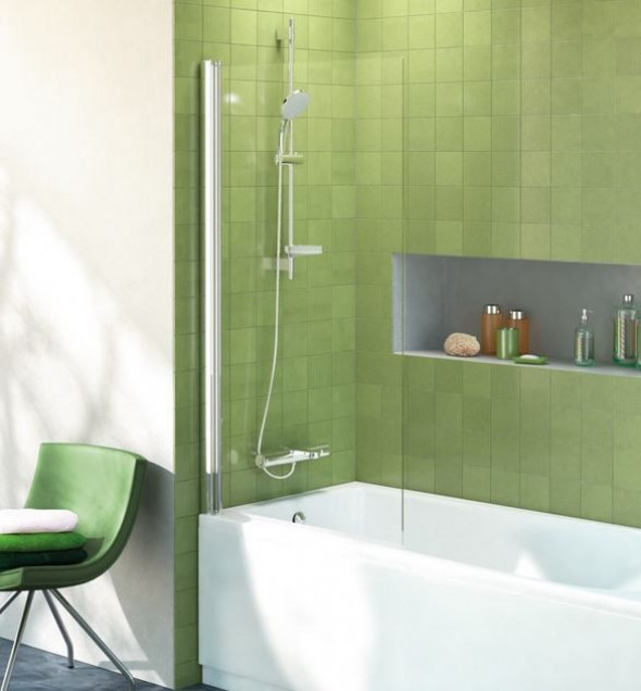 Ideal Standard Connect parawan nawannowy prostokątny 1-częściowy srebrny T9923EO