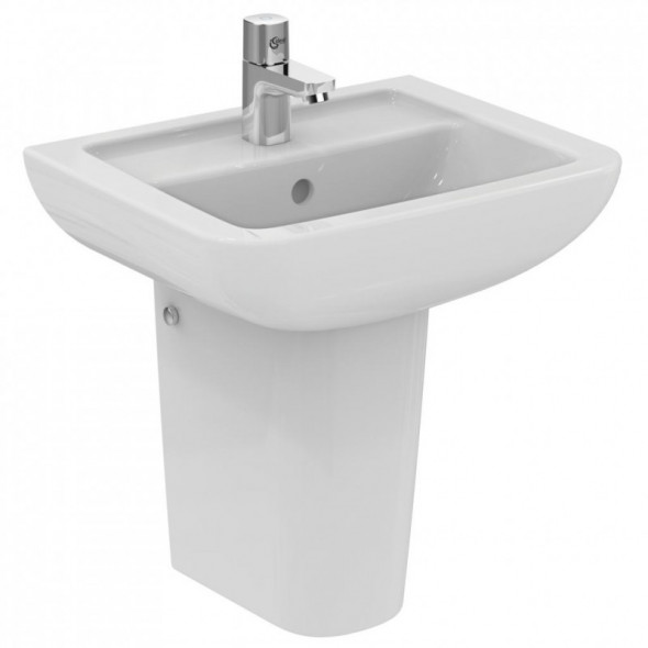 Ideal Standard Eurovit umywalka wisząca 45 cm z otworami na baterię i przelewem K284801