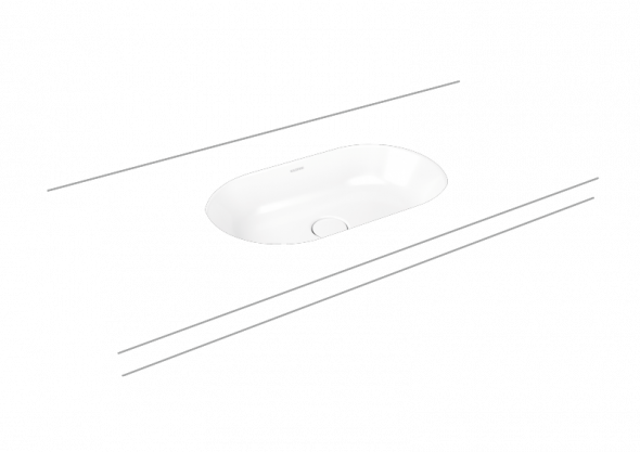 Kaldewei Centro umywalka podblatowa bez przelewu 61x38 cm 3059 903206003001