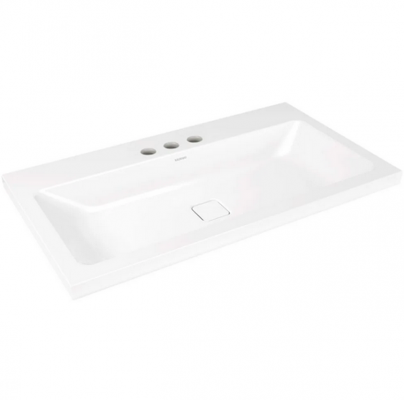 Kaldewei Cono umywalka nablatowa z otworami, bez przelewu 90x50 cm wys. rantu 40 mm 3084 902006013001