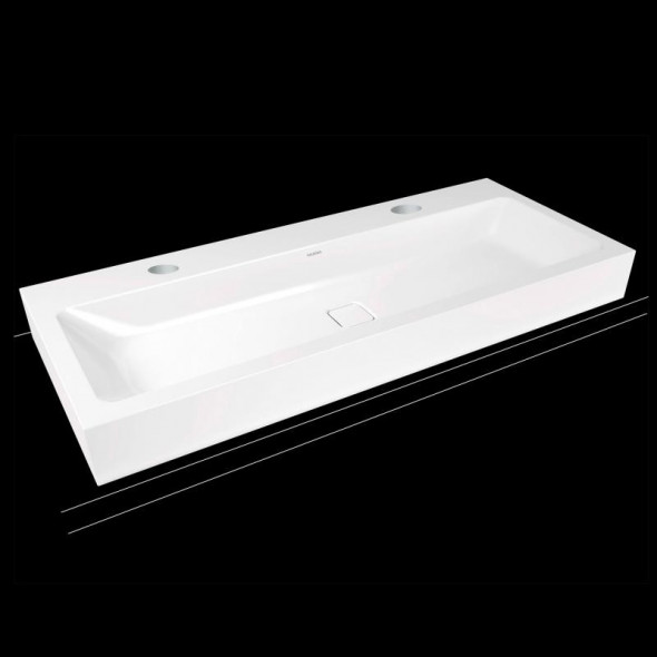 Kaldewei Cono umywalka ścienna podwójna bez przelewu 120x50 cm 3091-D 902706043001