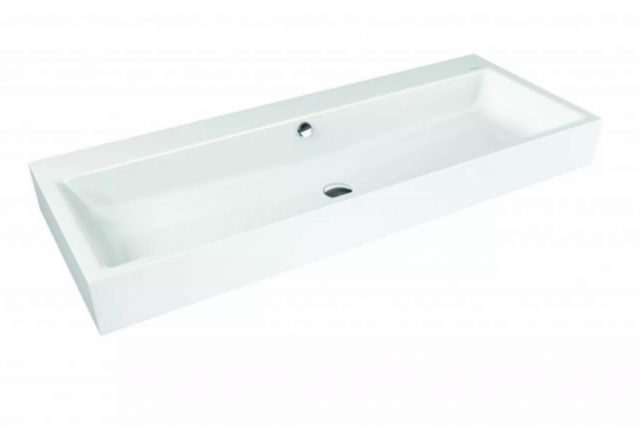 Kaldewei Puro umywalka nablatowa bez otworu z przelewem 120x46 cm wys. rantu 120 mm 3158 907006003001