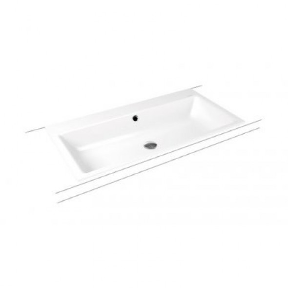Kaldewei Puro umywalka wpuszczana w blat 90x46 cm bez otworu , z przelewem 3152 900206003001