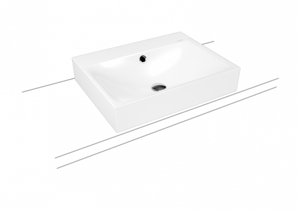 Kaldewei Silenio umywalka nablatowa z przelewem 60x46 cm wys. rantu 120 mm 3042 904106013001