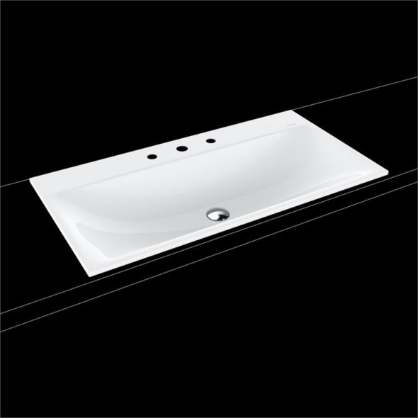Kaldewei Silenio umywalka wpuszczana w blat z otworami bez przelewu 90x46 cm 3038 907806273001