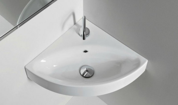 Kerasan Cento Corner umywalka narożna 45x45 biały 3541