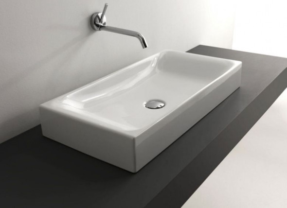 Kerasan Cento umywalka stawiana na blat 70x35 biały 3556