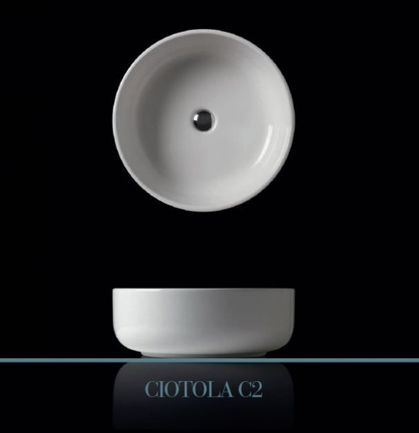 Kerasan Ciotola C2 umywalka stawiana na blat 46x46 cm biały matowy 430230