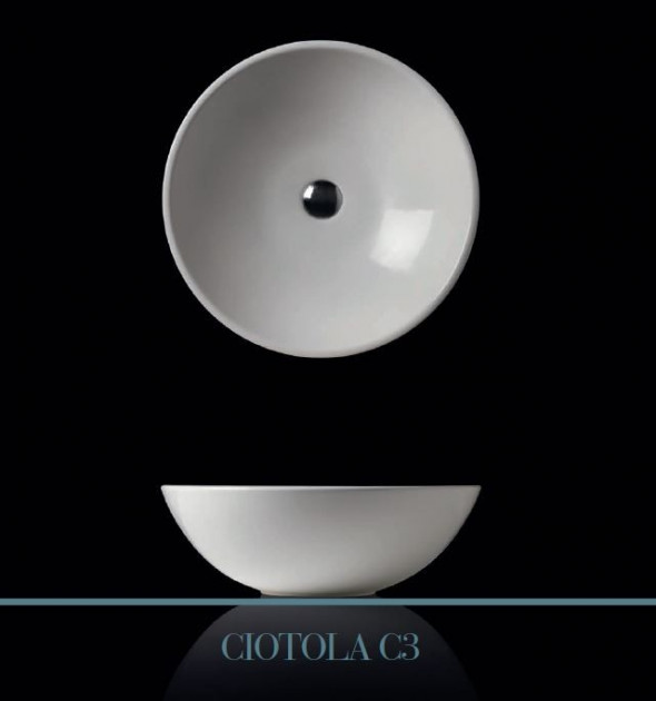 Kerasan Ciotola C3 umywalka misa stawiana na blat 46x46 cm biały 430301