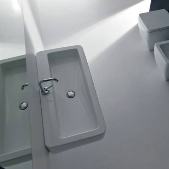 Kerasan Ego umywalka wisząca lub stawiana na blat 90x43 biały 3251