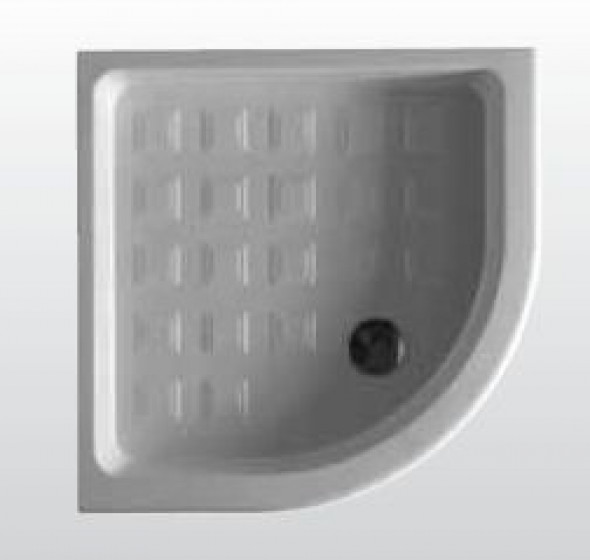 Kerasan Retro brodzik półokrągły ceramiczny 80x80 biały 1342