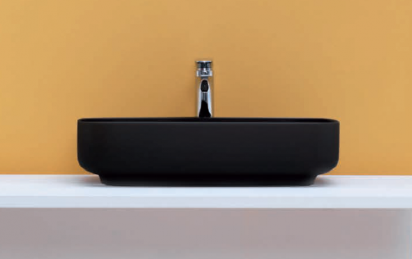 Kerasan Tribeca umywalka stawiana na blat 60x38 cm czarny matowy 514131