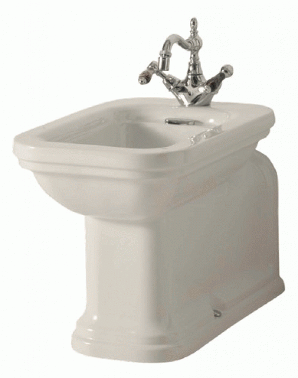 Kerasan Waldorf bidet stojący przedłużony retro biały bronzo braz 4120K3