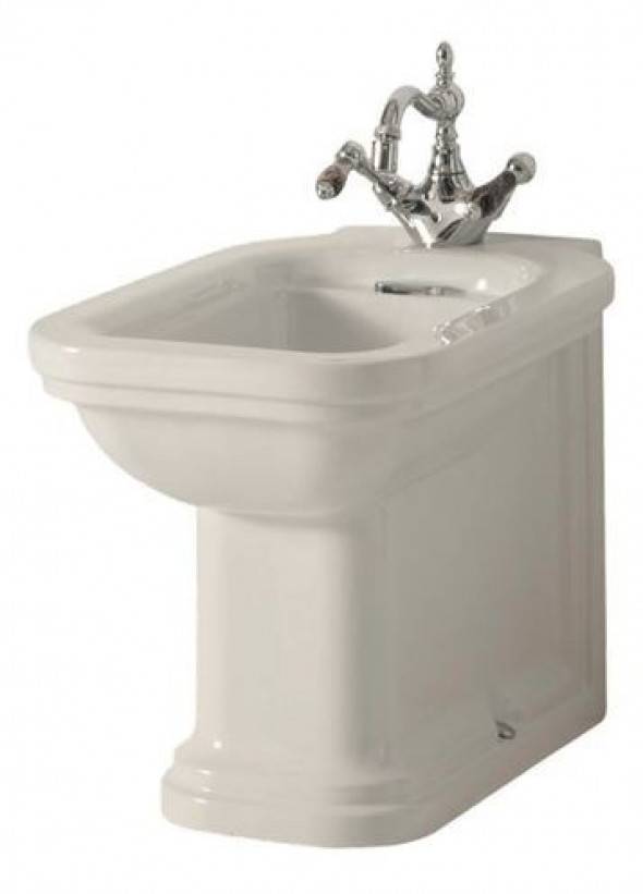 Kerasan Waldorf bidet stojący retro biały oro złoty 4121K2