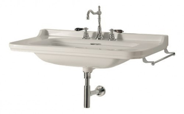 Kerasan Waldorf umywalka 120x55 cm retro biały złoty 4144K2