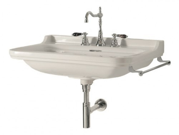 Kerasan Waldorf umywalka 60x55 cm retro biały chrom 4140K1