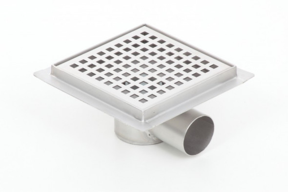 Kesmet KNF seria Gold kratka wpust podłogowy + ruszt 100x100 z flanszą 100x100KNF_M