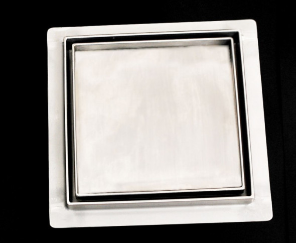 Kesmet KNF seria Gold kratka wpust podłogowy + ruszt do zabudowy płytką 200x200 z flanszą 200x200KNF_M