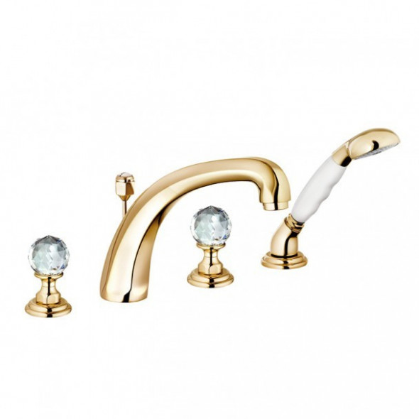 Kludi Adlon dwuuchwytowa bateria wannowa czterootworowa mosiądz 51 524 45 G4