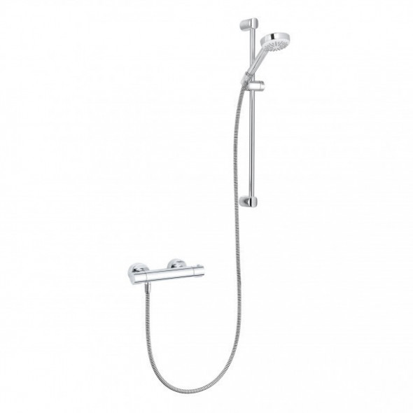 Kludi  Logo zestaw prysznicowy 60cm z baterią natryskową termostatyczną chrom 6857505-00
