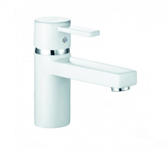 Kludi Zenta jednouchwytowa bateria umywalkowa bez korka biały/chrom 38 251 91 75