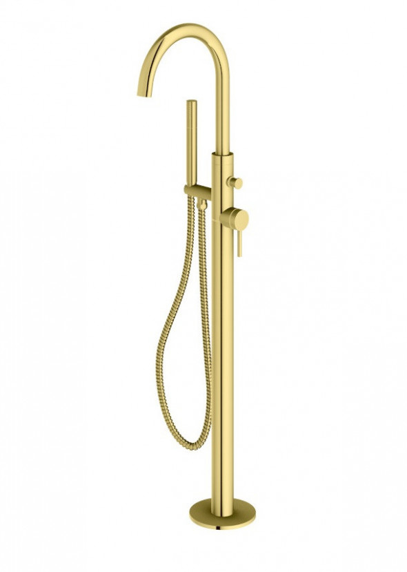 Kohlman Axel Gold bateria wannowa wolnostojąca złoty połysk QF1165AGD