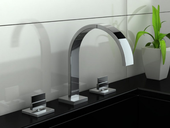 Kohlman Axis bateria umywalkowa 3-otworowa chrom QB202N