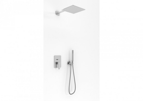 Kohlman Axis zestaw podtynkowy z deszczownicą kwadratową 35x35 cm i słuchawką chrom QW210NQ35