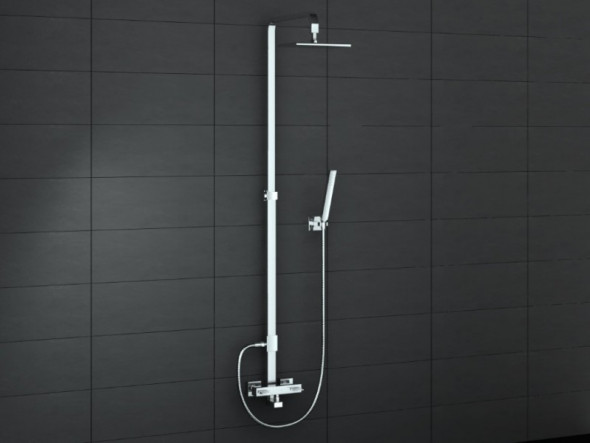 Kohlman Excelent zestaw prysznicowy z deszczownicą chrom QW276H